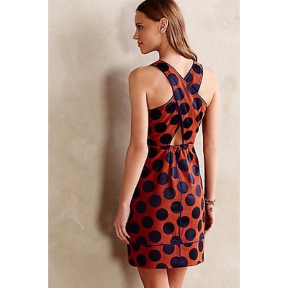 Anthropologie Maeve polka dot rokin dress